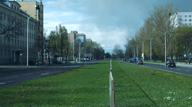 Czerniakowska, dawna trasa tramwaju, widok z 2017 Czerniakowska, dawna trasa tramwaju, widok z 2017