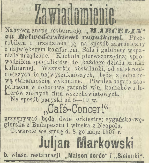 Zaproszenie do Marcelina Zaproszenie do Marcelina, 1907