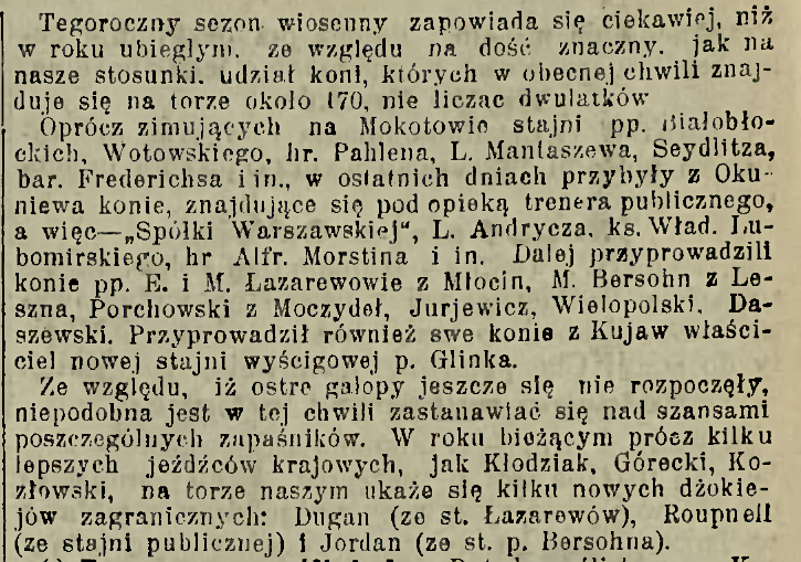 Sezon zapowiada się ciekawiej Sezon zapowiada się ciekawiej, 1913
