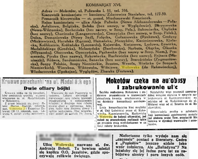 Historia ul. Wołowskiej cz. 1 Historia ul. Wołowskiej cz. 1, 1939