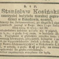 Stanisław Kosiński, 1914