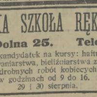 Szkoła Rękodzielnicza Szkoła Rękodzielnicza, 1927