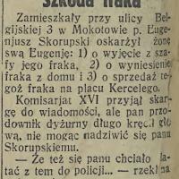 Szkoda fraka Szkoda fraka, 1930
