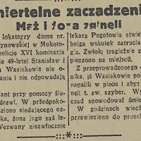 Zaczadzenie Zaczadzenie, 1934