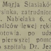 Wypadek w fabryce, 1934