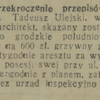 Przekroczenie przepisów, 1934