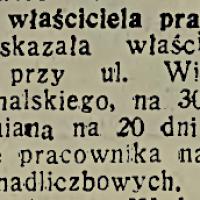 Ukaranie właściciela pralni, 1934