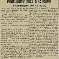 Kurs alkohologii Kurs alkohologii, 1934