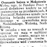 Osuszanie bajora Osuszanie bajora, 1935