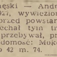 Ktokolwiek jechał Ktokolwiek jechał, 1945