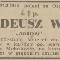 W bolesną rocznicę W bolesną rocznicę, 1945