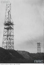 Fort Mokotów, budowa masztów - 1926