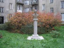 pomnik Madalińskiego, krzewy, dom, Madalińskiego, 2008