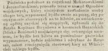 Wypas za umiarkowaną opłatą. Zawiadomienie. 1837.