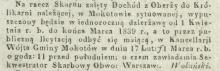 Dochód z oberży zajęty, 1838