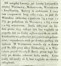 Karetą do Królikarni, 1842