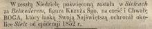 Krzyż epidemiczny, 1852