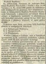 Kontrakty na liście, 1856