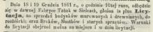 Licytacja w Fabryce Tabak, 1861