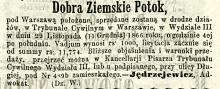 Dobra Ziemskie Potok, 1866
