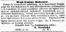 Majątek po Badowskiej. 1869