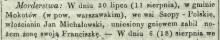 Zabójstwo w Szopach, 1870