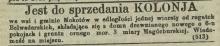 Domek i grunt orny, 1876