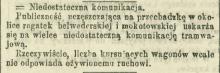 Niedostateczna komunikacja, 1885