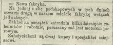 Nowa fabryka, 1887