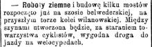 Droga dla cyklistów, 1891