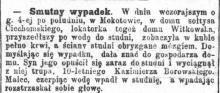 Smutny wypadek. 1895
