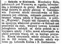 Szkoła w Sielcach, 1896