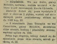 Kradzieże, 1896