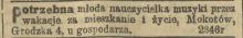 Za mieszkanie i życie, 1897