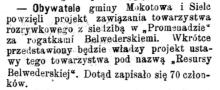 Resursa belwederska, 1898