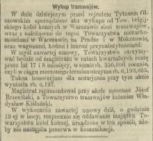 Wykup tramwajów, 1899
