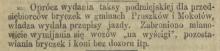 Taksa i przepisy dla bryczek, 1899