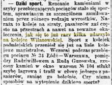 Dziki sport, 1901