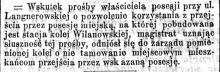 Prośba o przejście, 1902