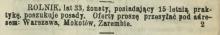 Rolnik szuka posady, 1903