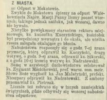 Odpust w Mokotowie, 1904