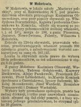 Cichy pomruk, 1907