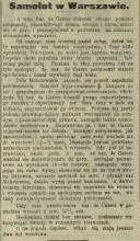 Samolot w Warszawie, 1909