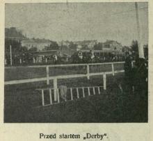 Wyścigi - gonitwa. Zdjęcie. 1910.