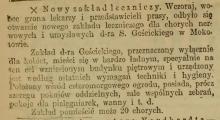 Nowy zakład leczniczy, 1910