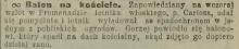 Balon na kościele, 1912