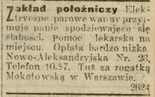 Elektryczne wanny, 1913