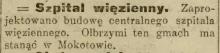 Szpital więzienny, 1913