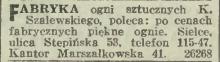 Fabryka ogni sztucznych, 1913