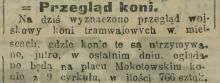 Przegląd koni tramwajowych, 1913